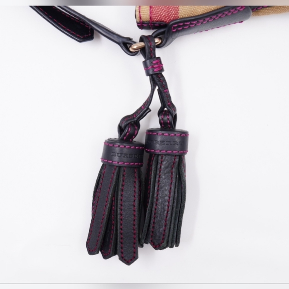 AT04โค๏ธ Burberry Ashby Bucket Bag Multiple colors Cloth - Picture 7 of 15